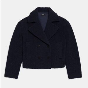 Theory Wool Peacoat in Navy Blue, NWT